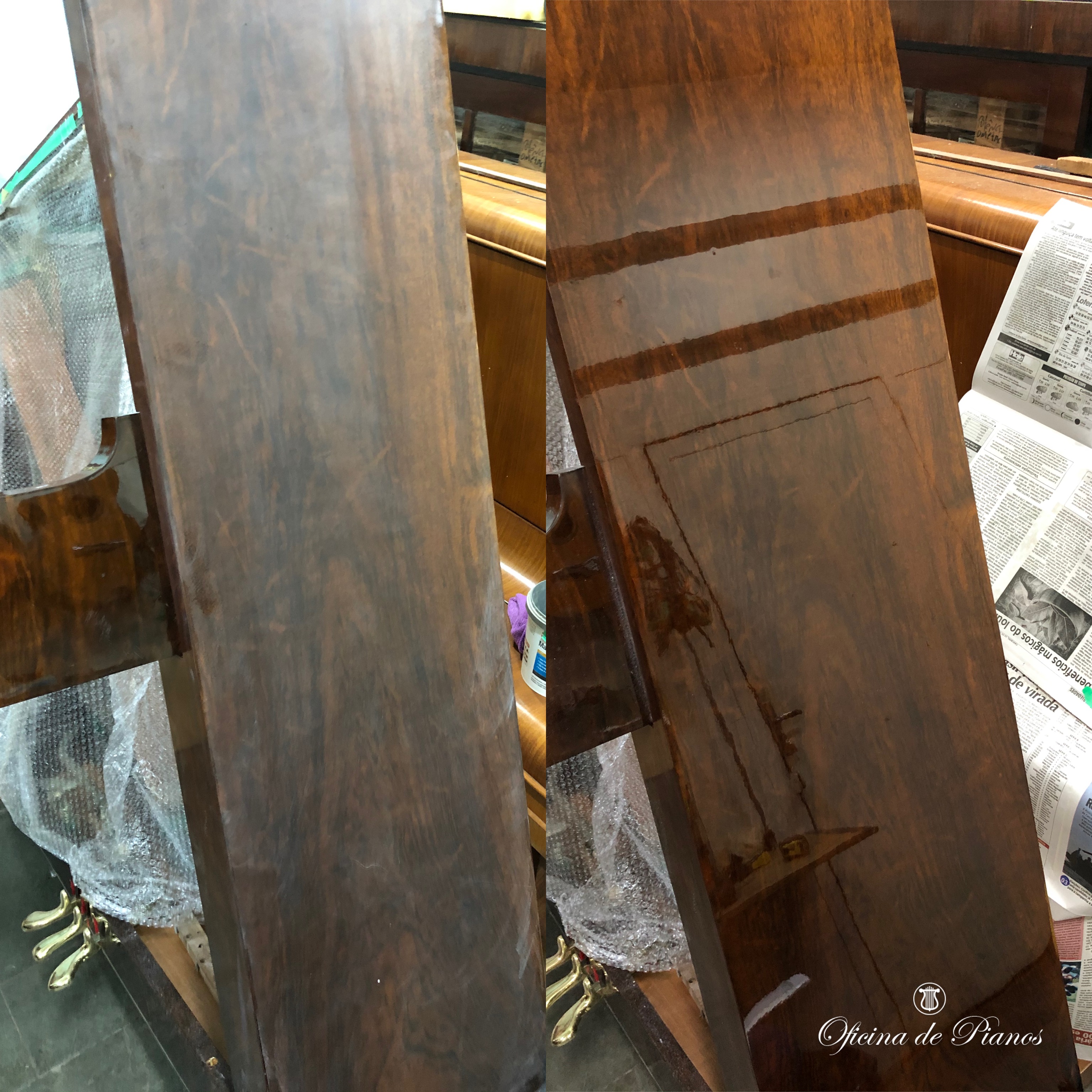 Restauração, Afinação, Transporte Manutenção, Compra e Venda.